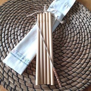 Bamboo straw set
